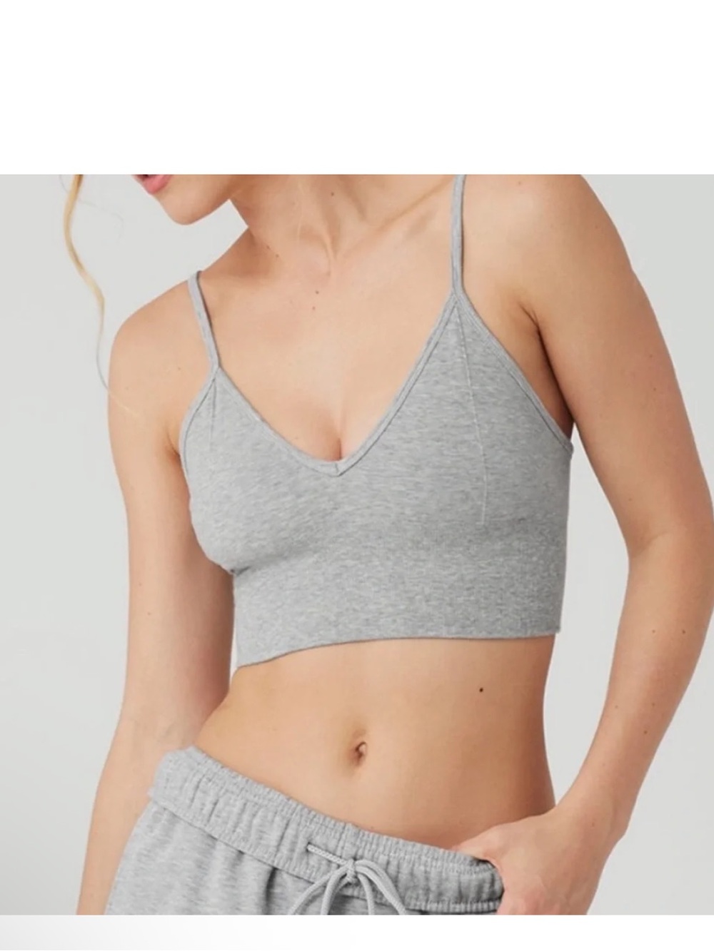 Alo yoga Gray V-Neck Bralette